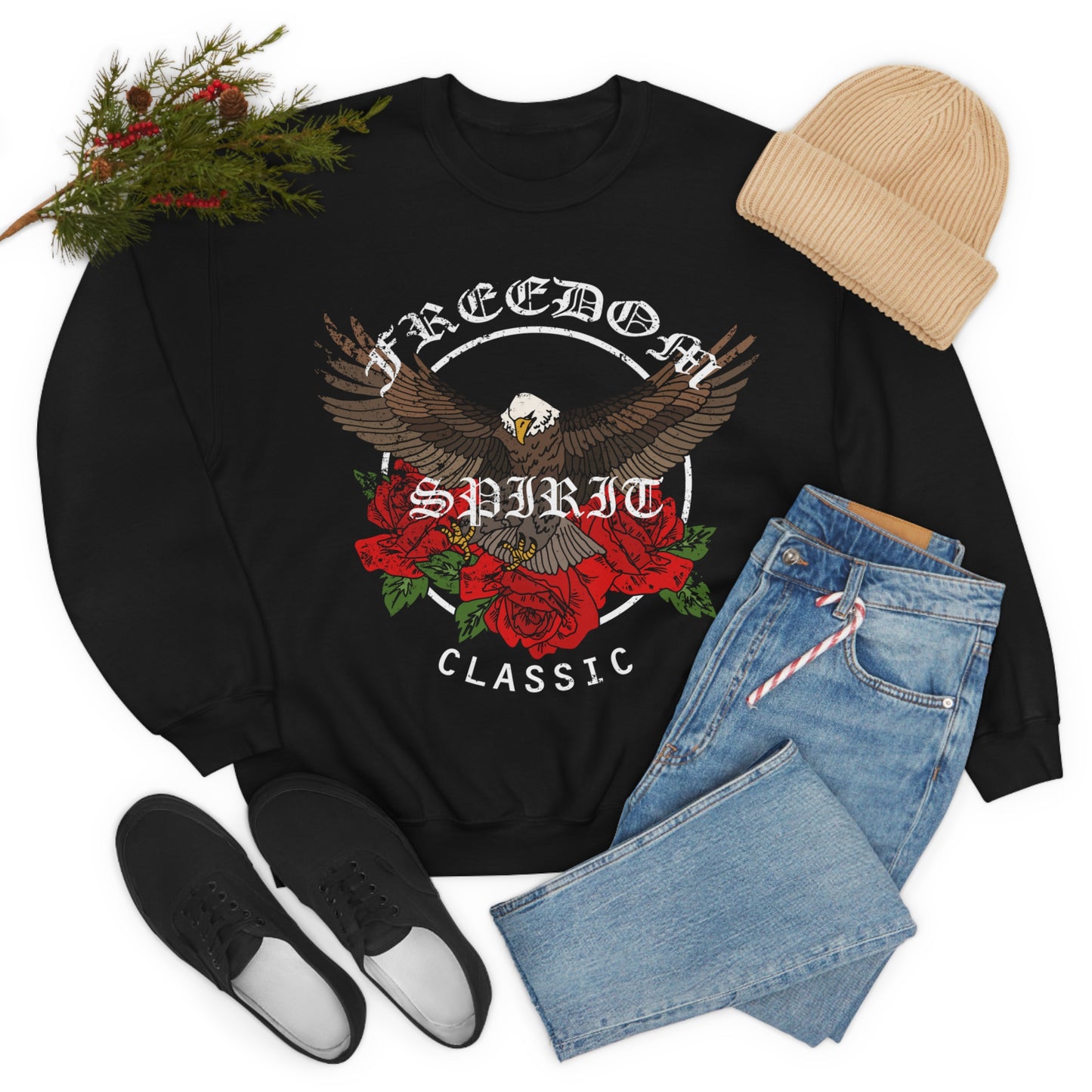 Freedom Spirit Eagle Crewneck Sweatshirt