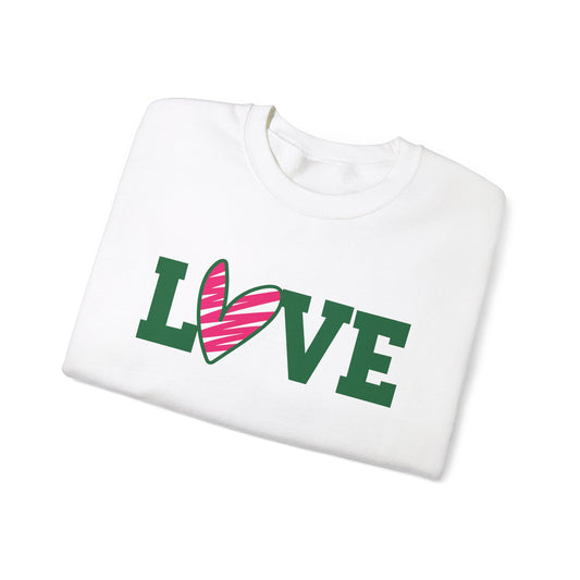 Love stripped heart Crewneck Sweatshirt