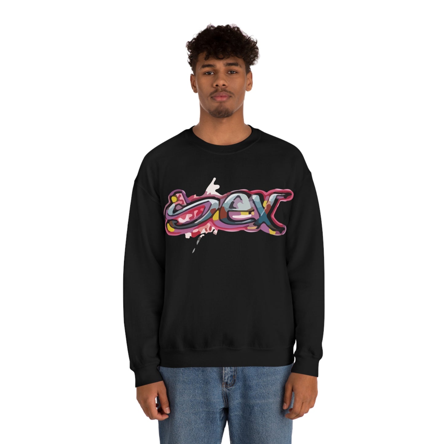 Sex colorful graffiti Crewneck Sweatshirt