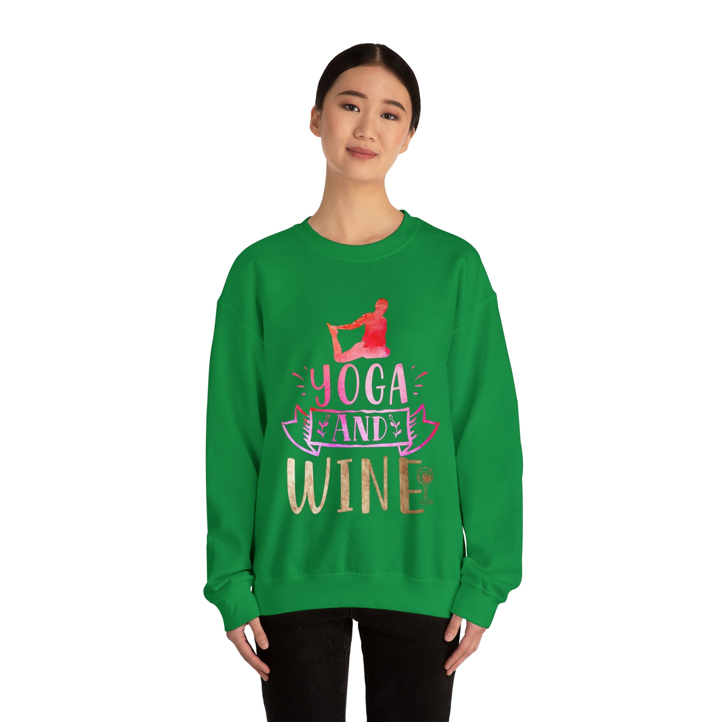 Yoga And Wine Crewneck Sweatshirt