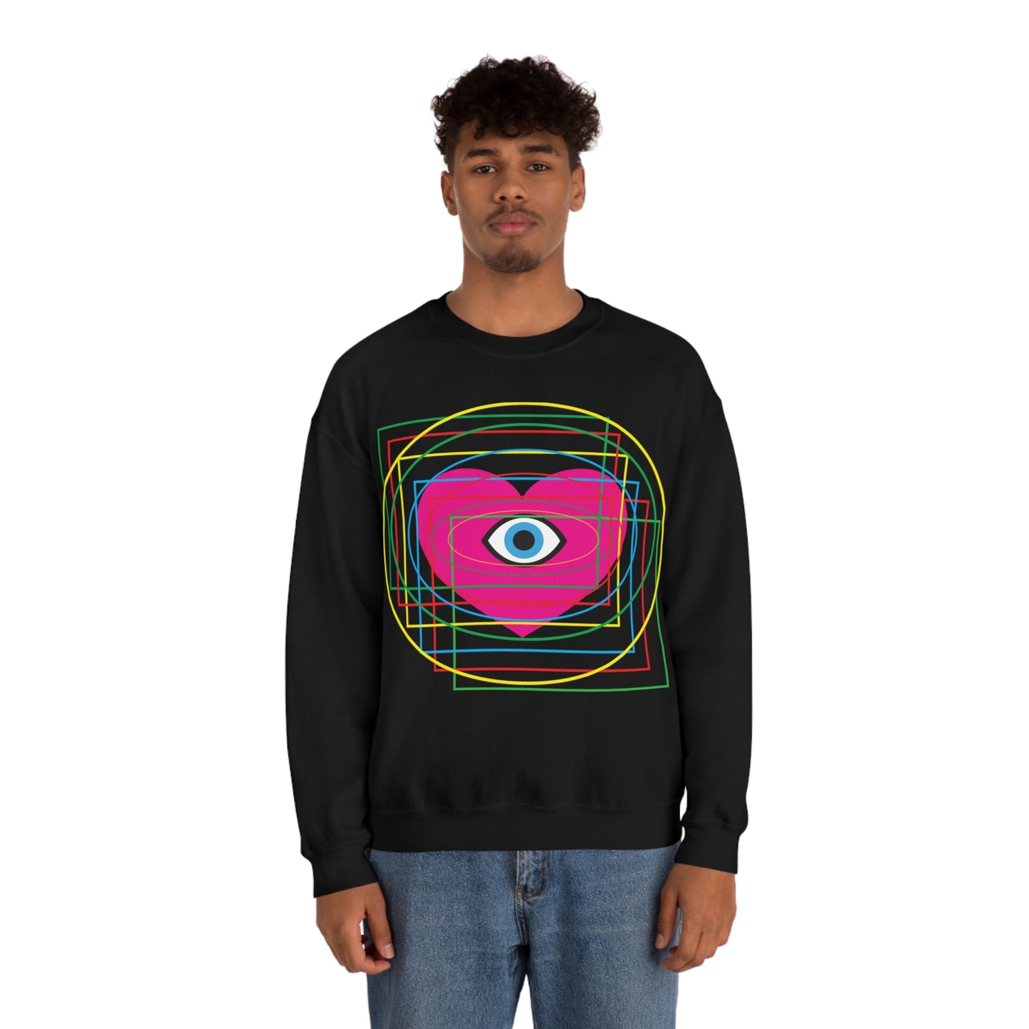 Eye Love in all dimension Crewneck Sweatshirt