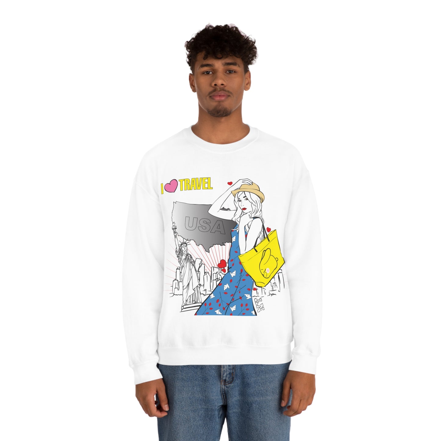 I love to travel _1 Crewneck Sweatshirt