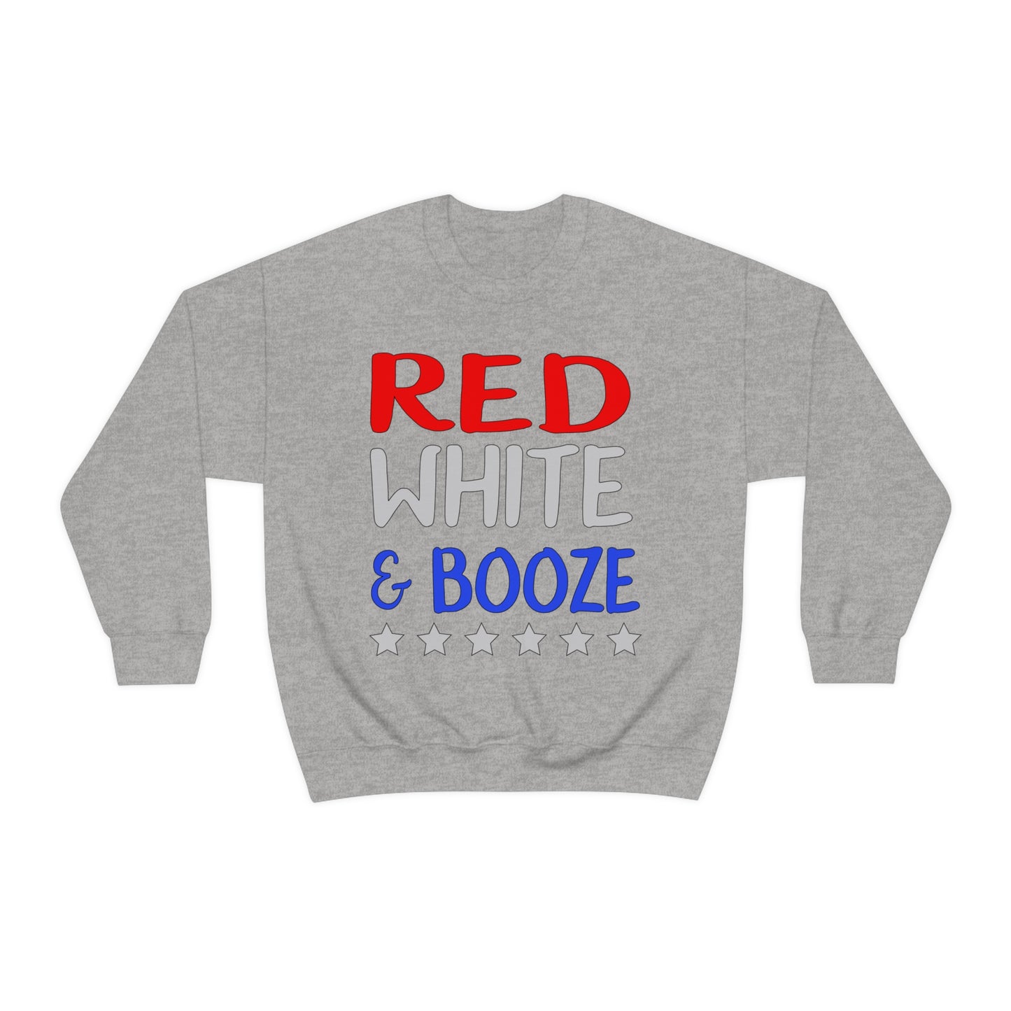 Red  White Booze Crewneck Sweatshirt