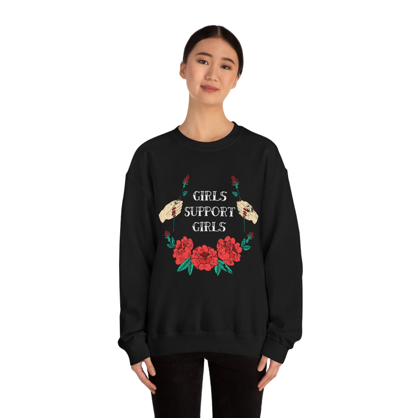 Girls Support Girls Crewneck Sweatshirt