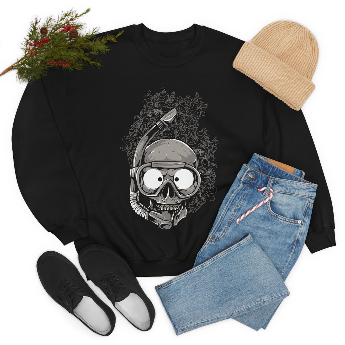 Skull Diver Crewneck Sweatshirt