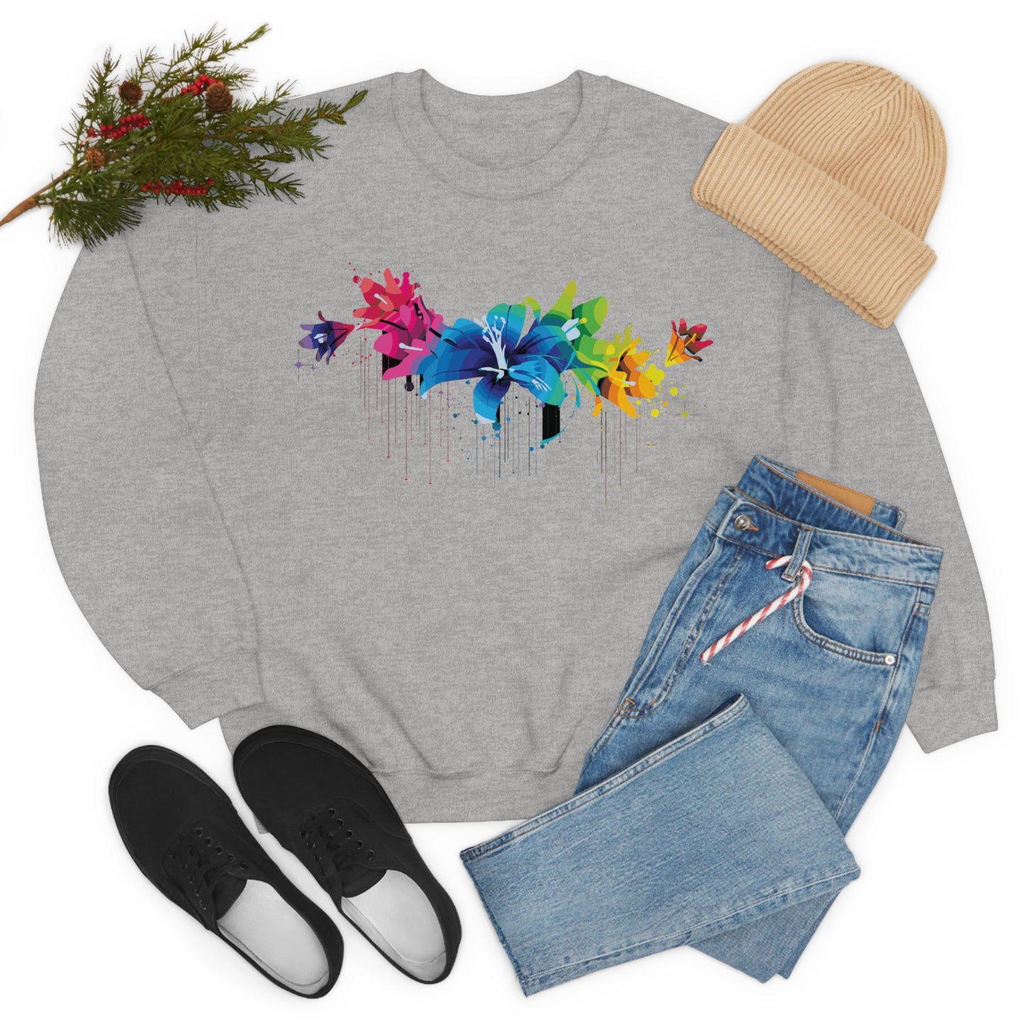 Beautiful colorful flowers Crewneck Sweatshirt