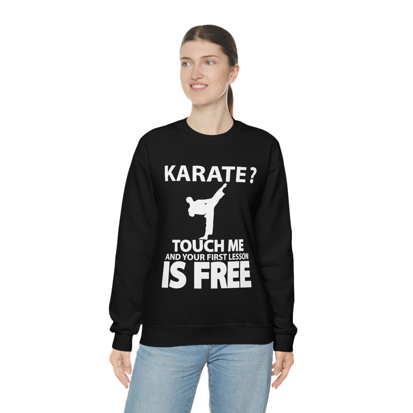 karate first lesson free Crewneck Sweatshirt