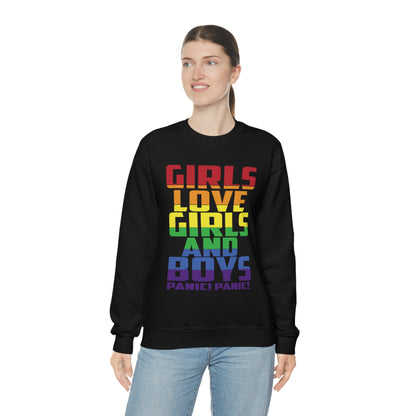 Girls Love Girls and Boys Crewneck Sweatshirt