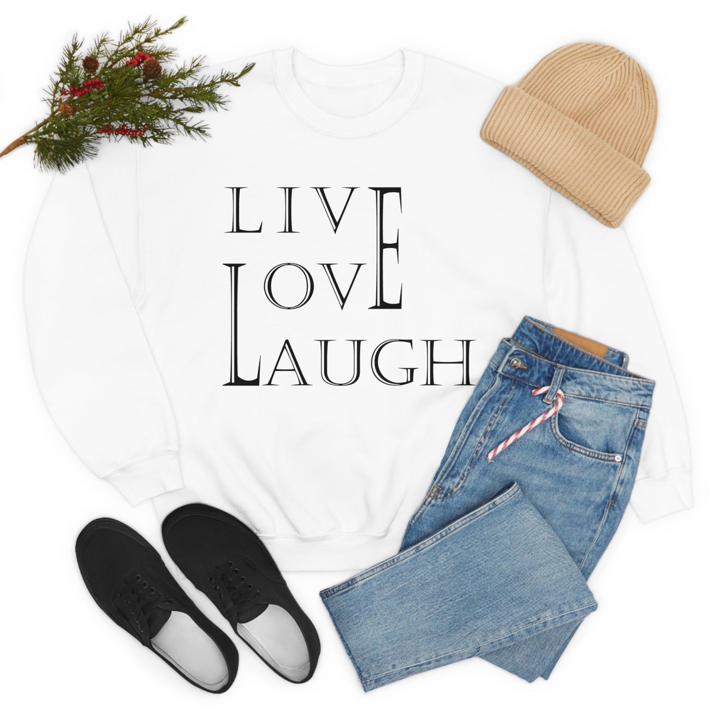 Live Love Laugh Crewneck Sweatshirt