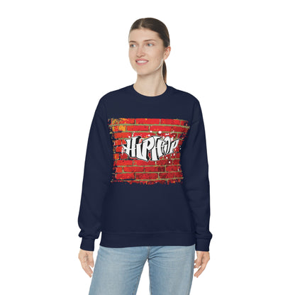 Hip Hop graffiti on the wall Crewneck Sweatshirt