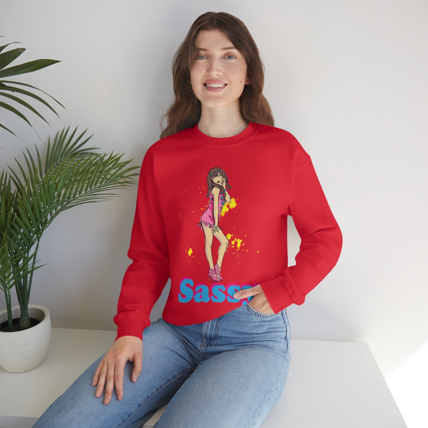 Sassy_girl Crewneck Sweatshirt