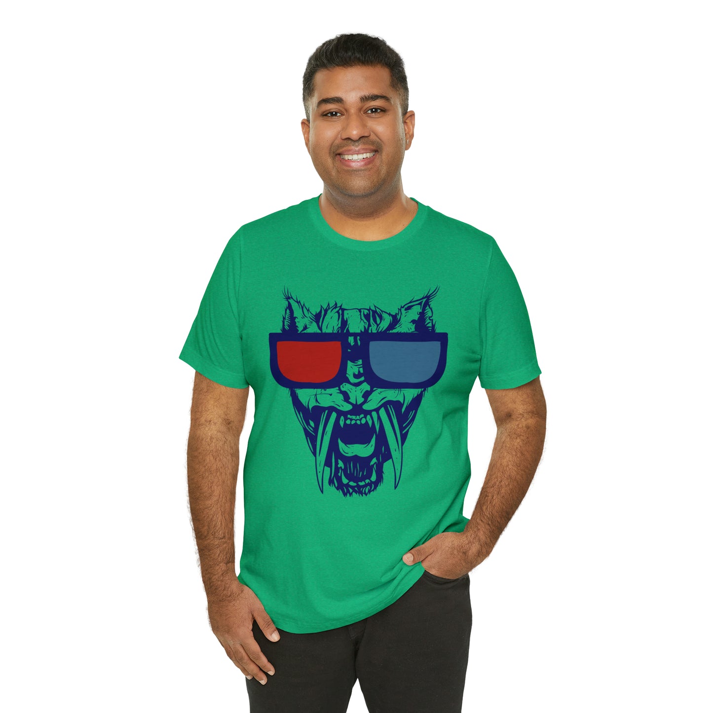 3D Glasses Tiger T-Shirt