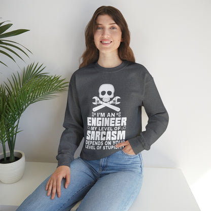 My level of sarcasm depends on you Crewneck Sweatshirt