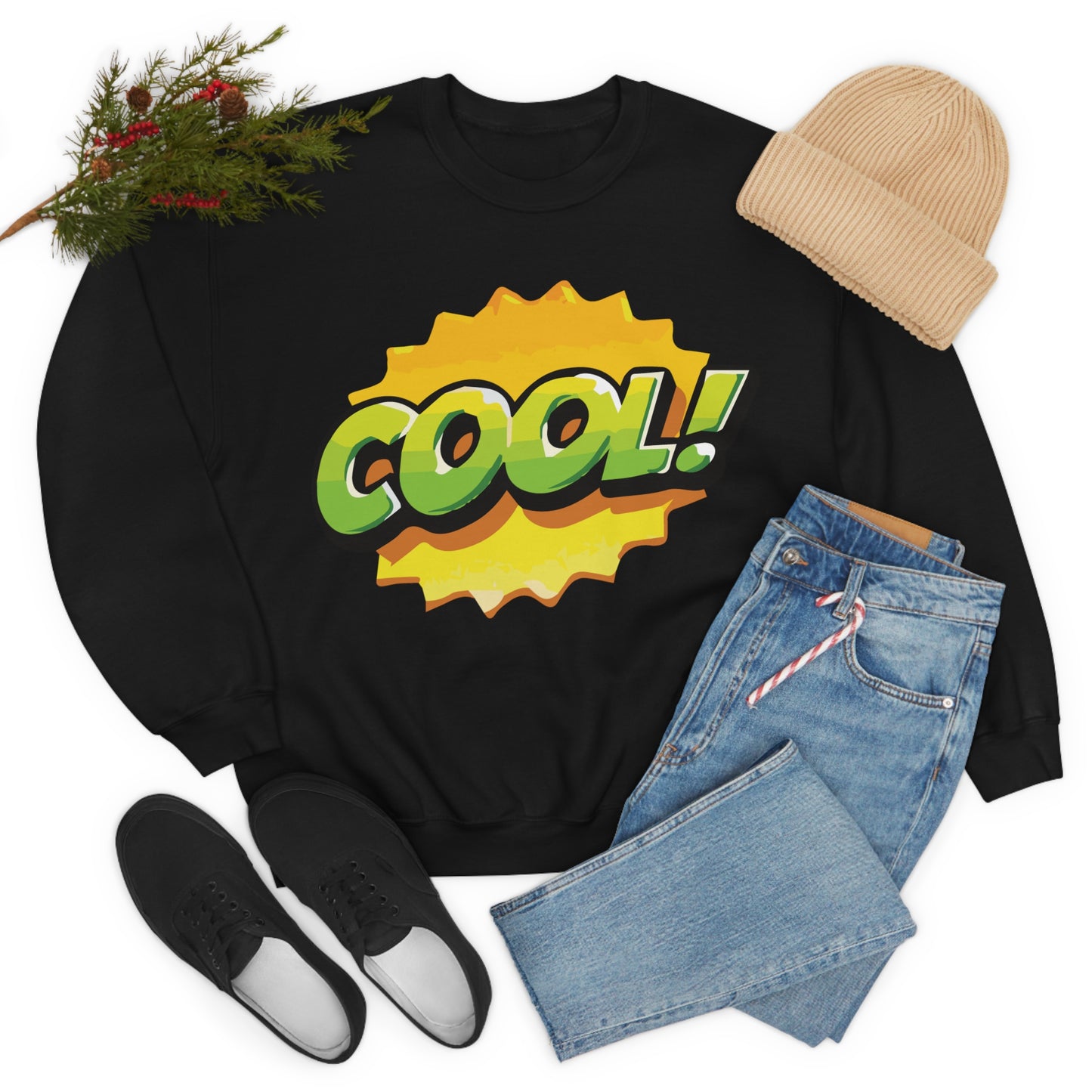 Cool! colorful graphic Crewneck Sweatshirt