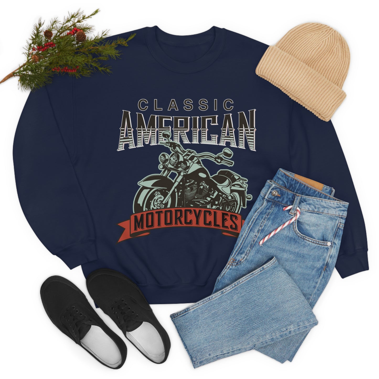 Classic American motorcycles Crewneck Sweatshirt