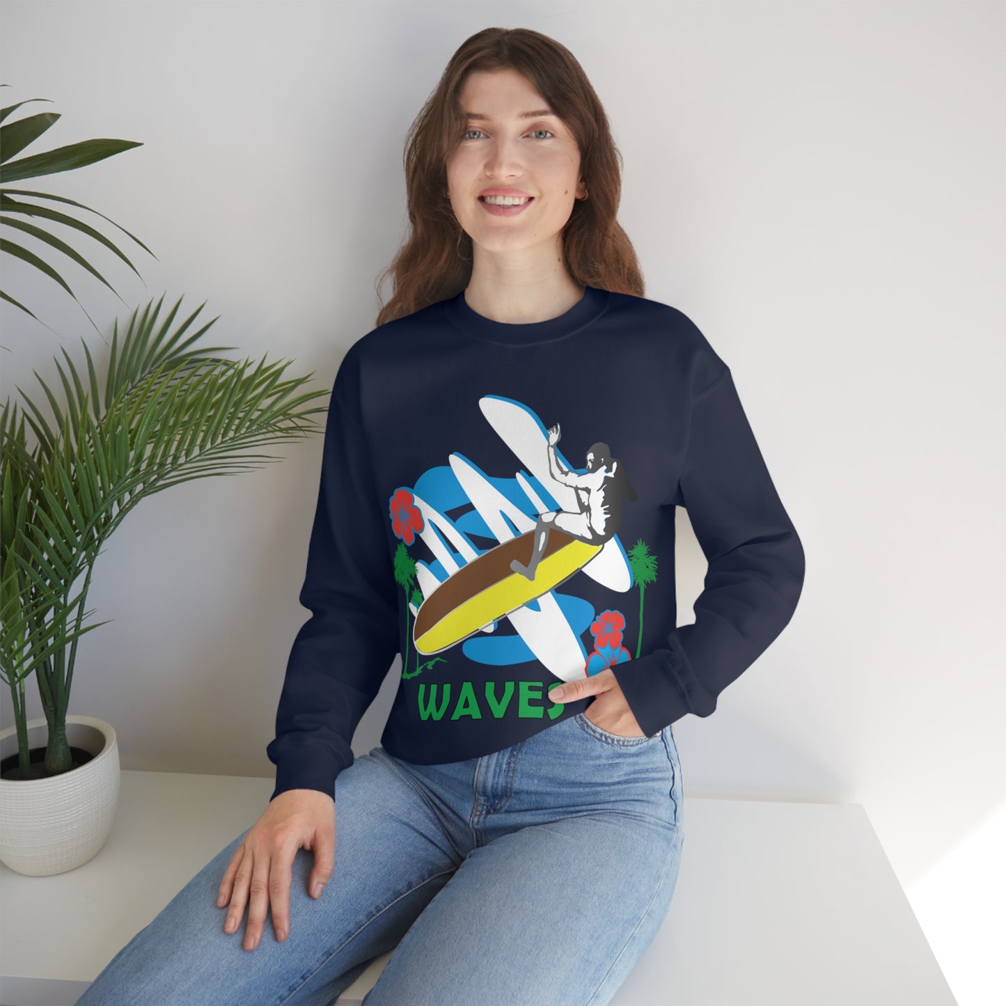 Wave Catching Crewneck Sweatshirt