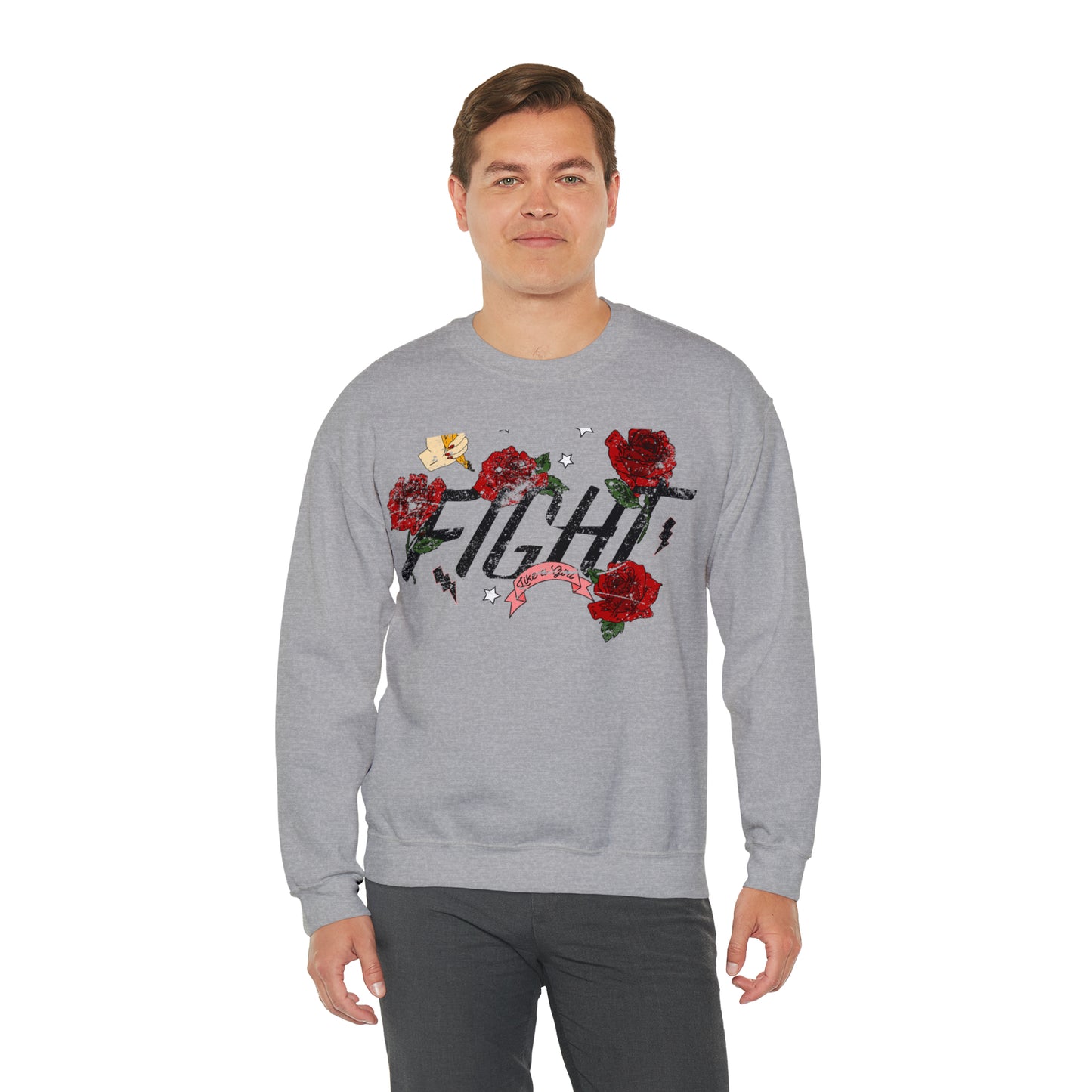 Fight Like A Girl Crewneck Sweatshirt