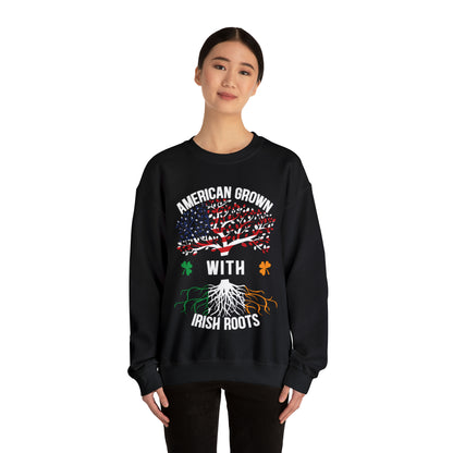 American born with Irish roots Crewneck Sweatshirt