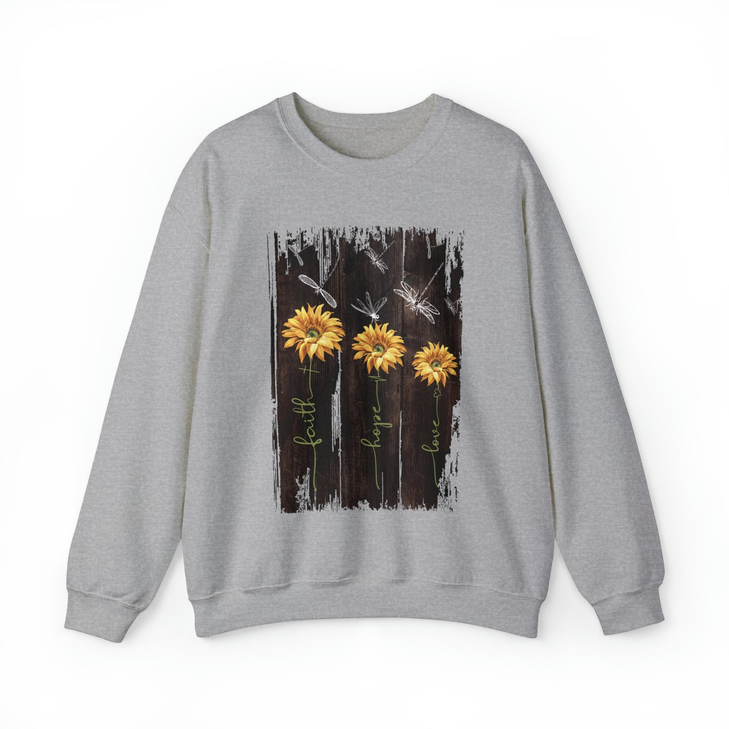 Sunflowers Faith hope love Crewneck Sweatshirt