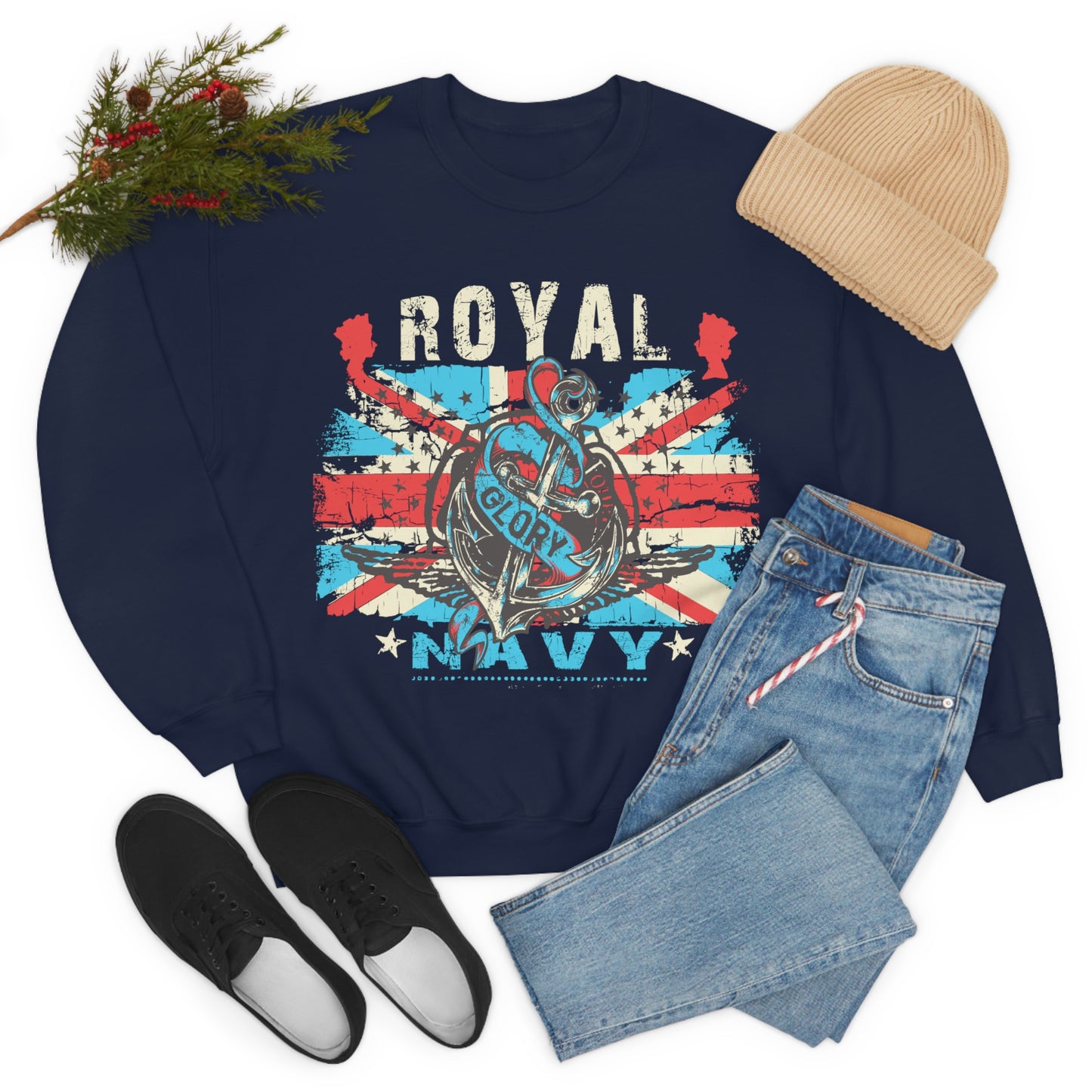 Navy_Glory Crewneck Sweatshirt