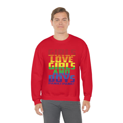 Girls Love Girls and Boys Crewneck Sweatshirt