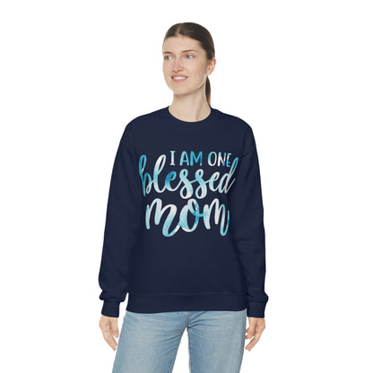 I am one blessed mom Crewneck Sweatshirt