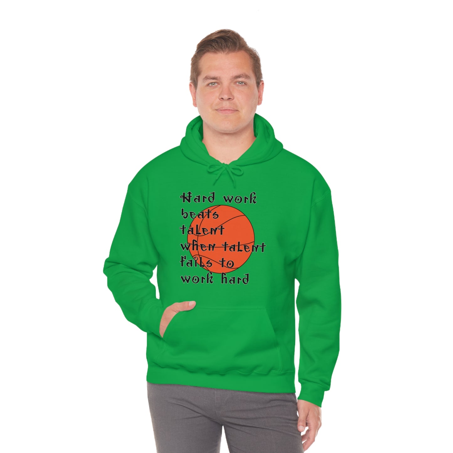 Hard work beats talent _ Basketball Hoodie