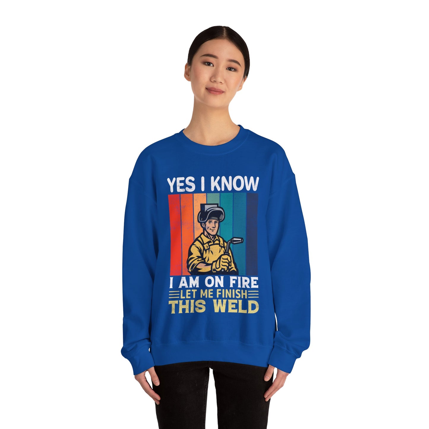 I know I'm on fire vintage  Crewneck Sweatshirt