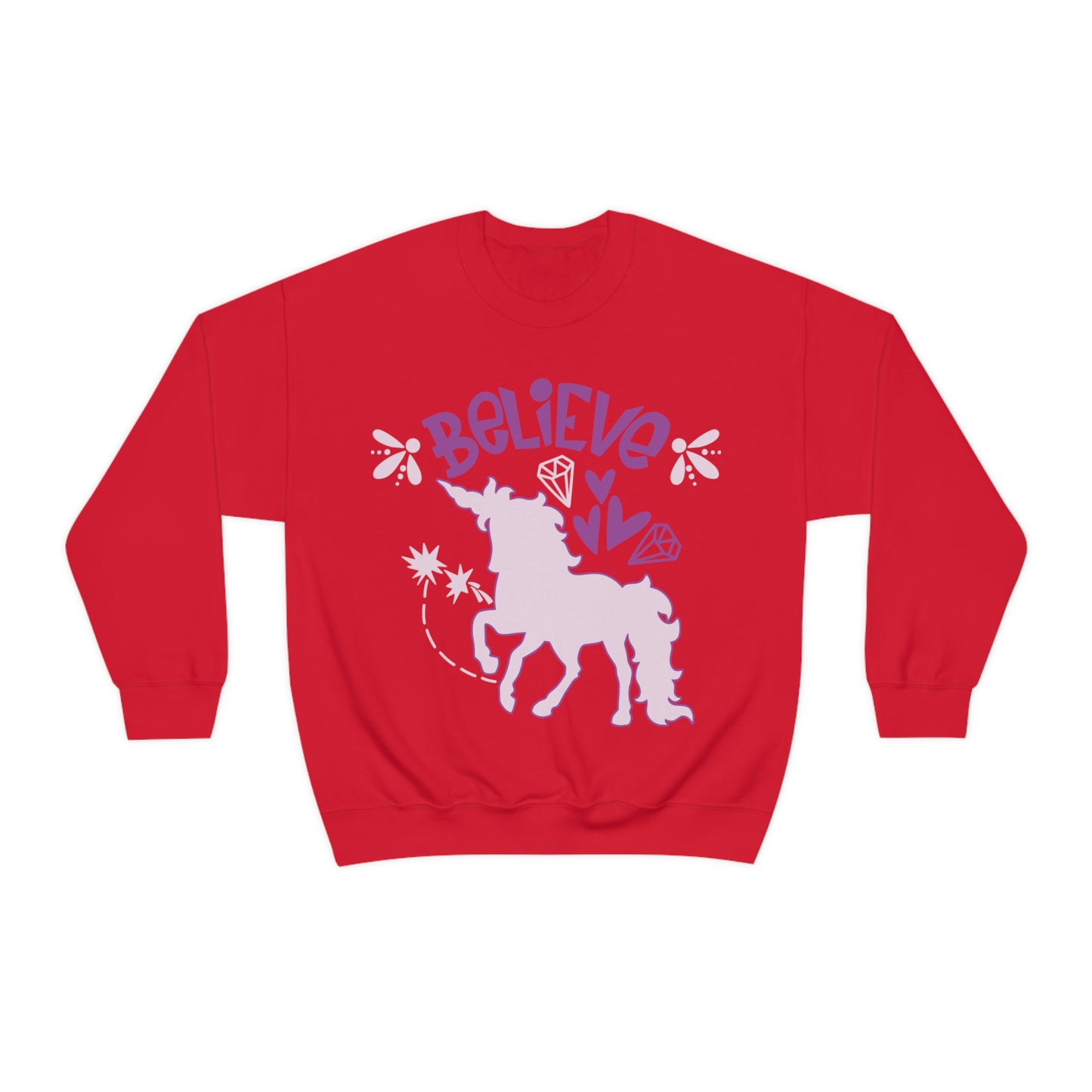 Unicorns_Believe Crewneck Sweatshirt