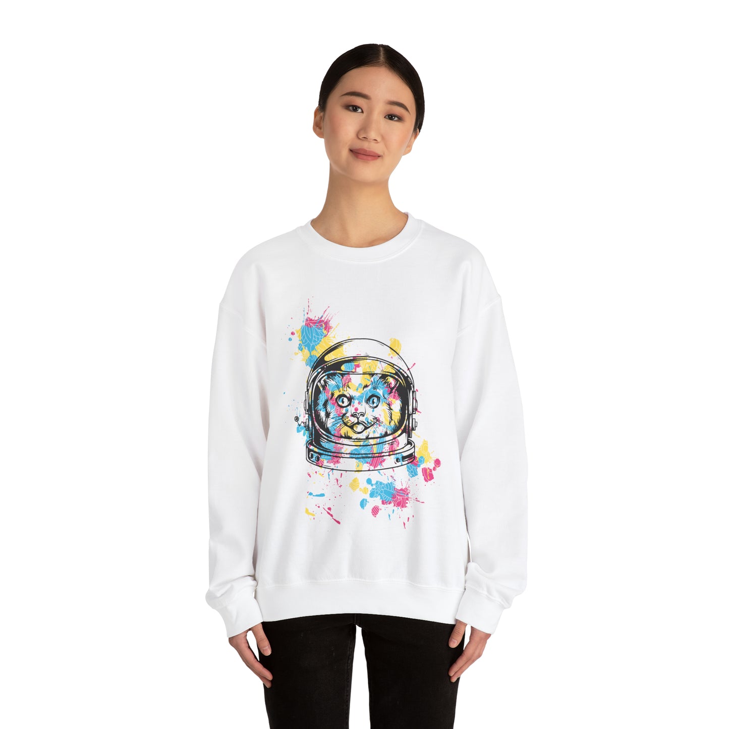 Astronaut Cat Crewneck Sweatshirt