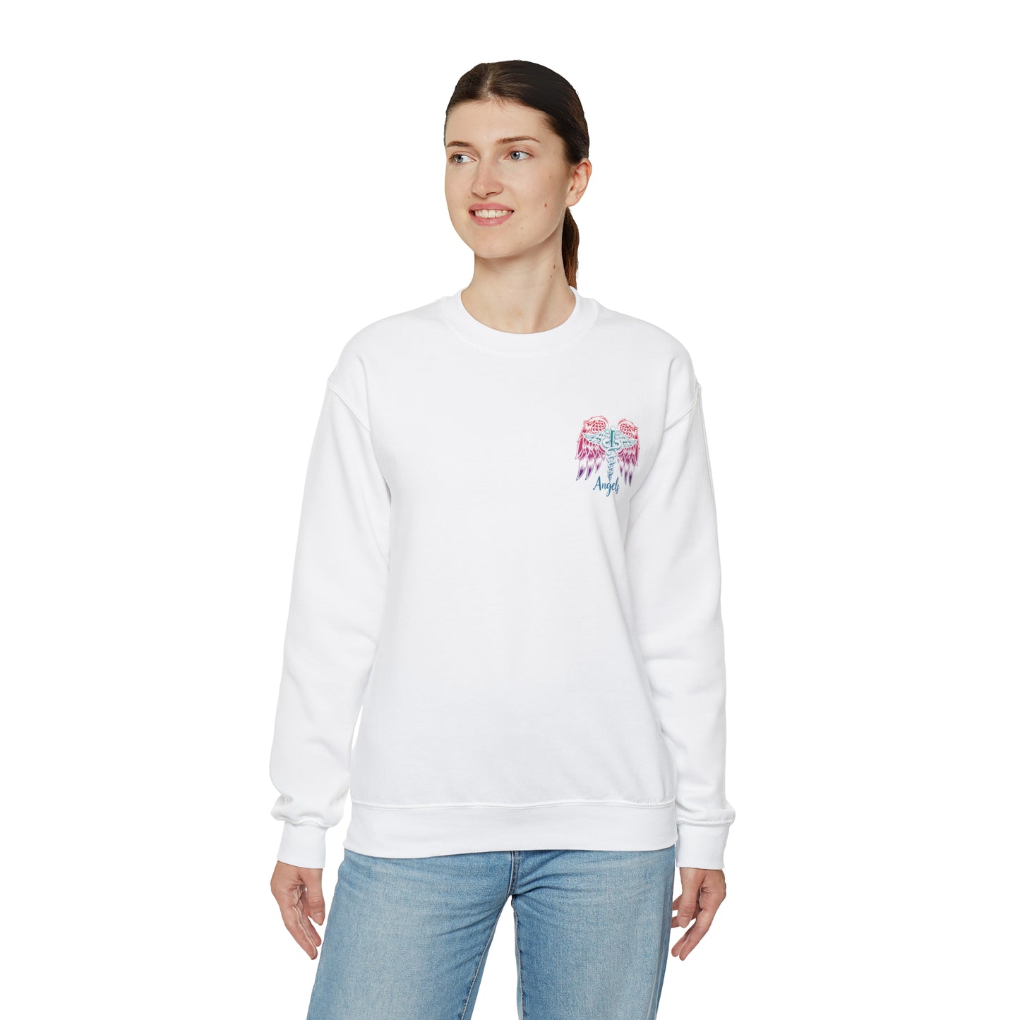 God wonderful angels are nurses Crewneck Sweatshirt