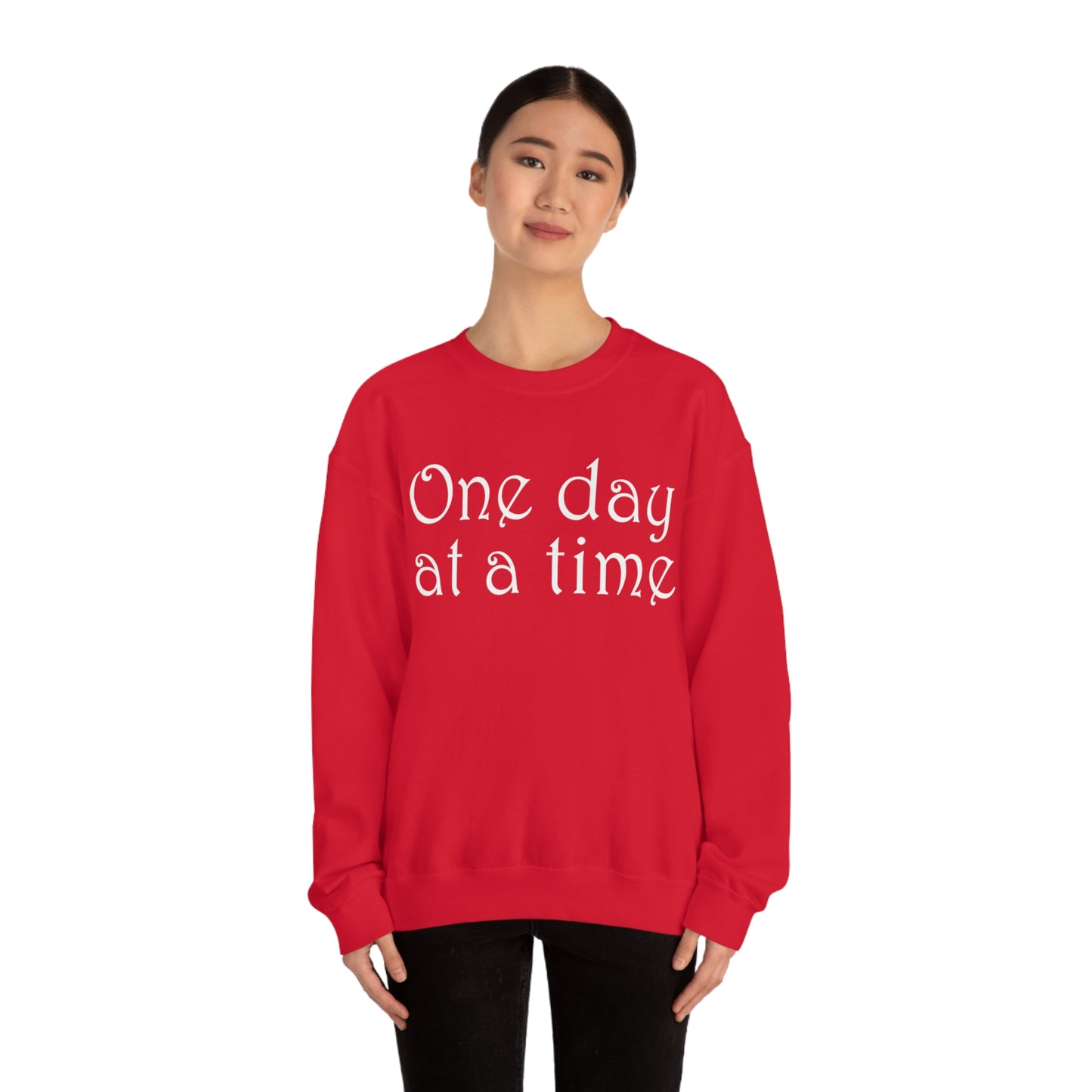 One-Day-at-a-time Crewneck Sweatshirt