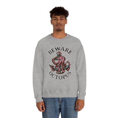 Beware Octopus Crewneck Sweatshirt