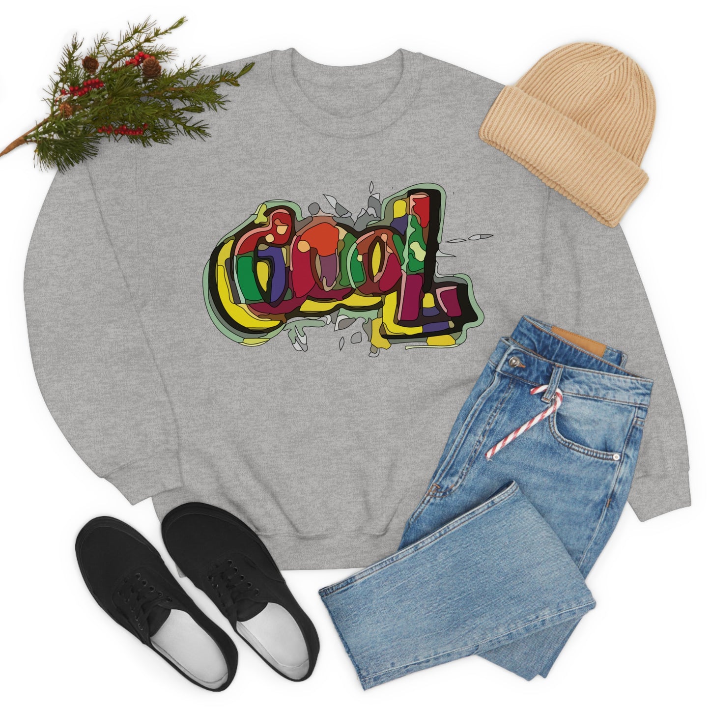 Colorful Cool graffiti Crewneck Sweatshirt