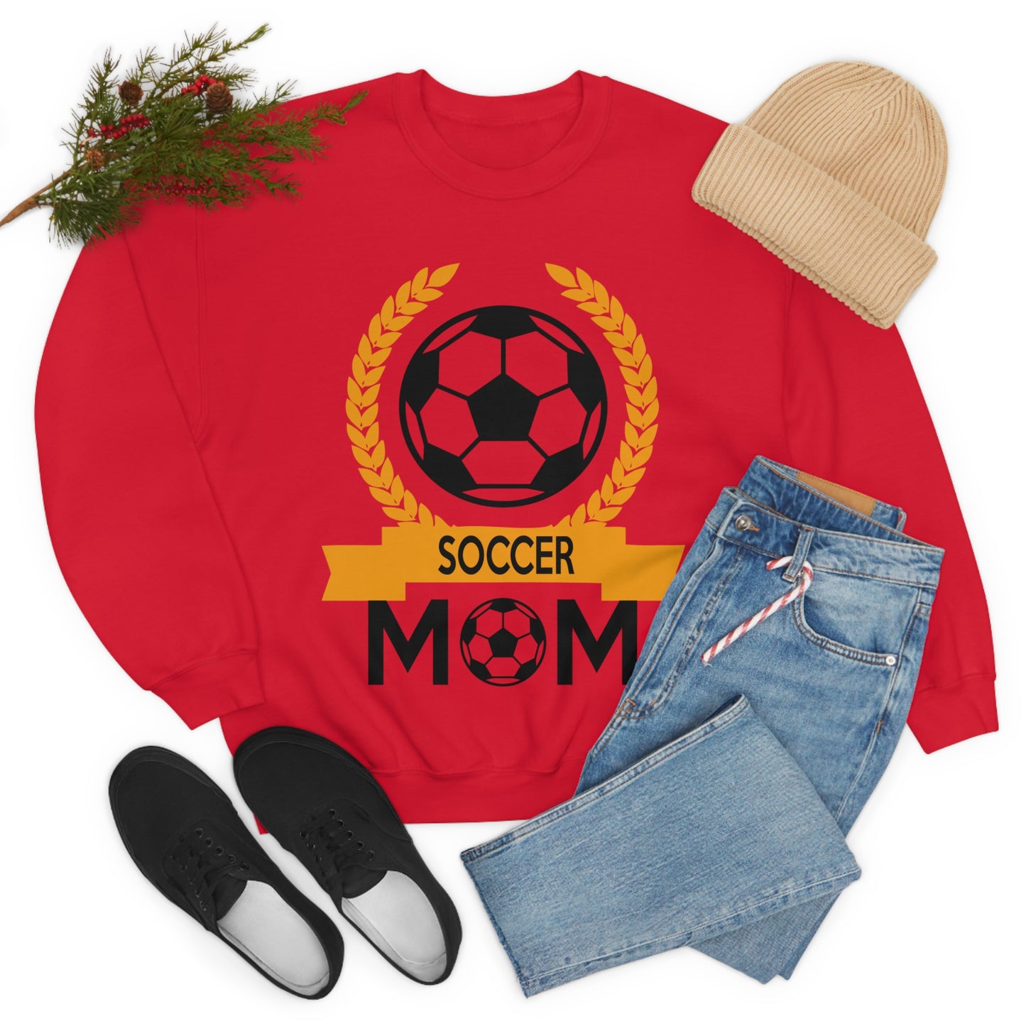 Soccer mom crest Crewneck Sweatshirt