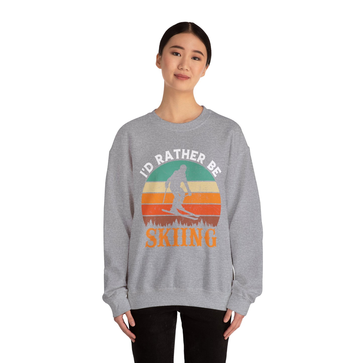 Rather be skiing vintage Crewneck Sweatshirt