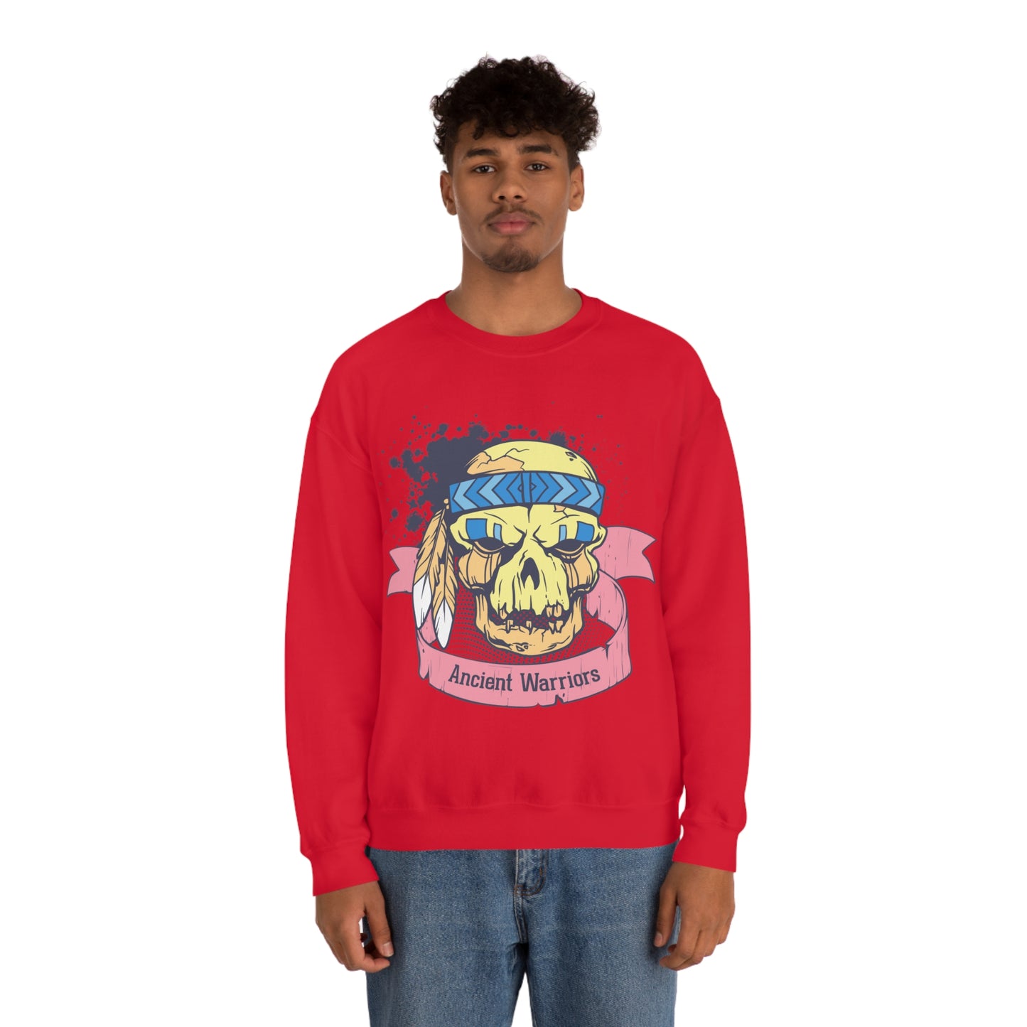 Ancient Warrior Skull Chief Crewneck Sweatshirt