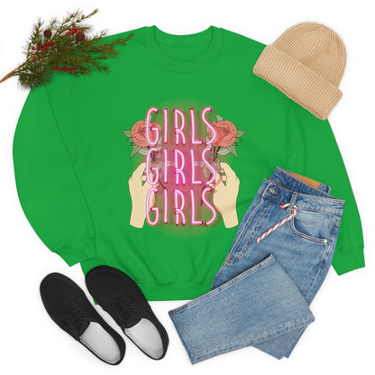 Girls Girls Girls Crewneck Sweatshirt