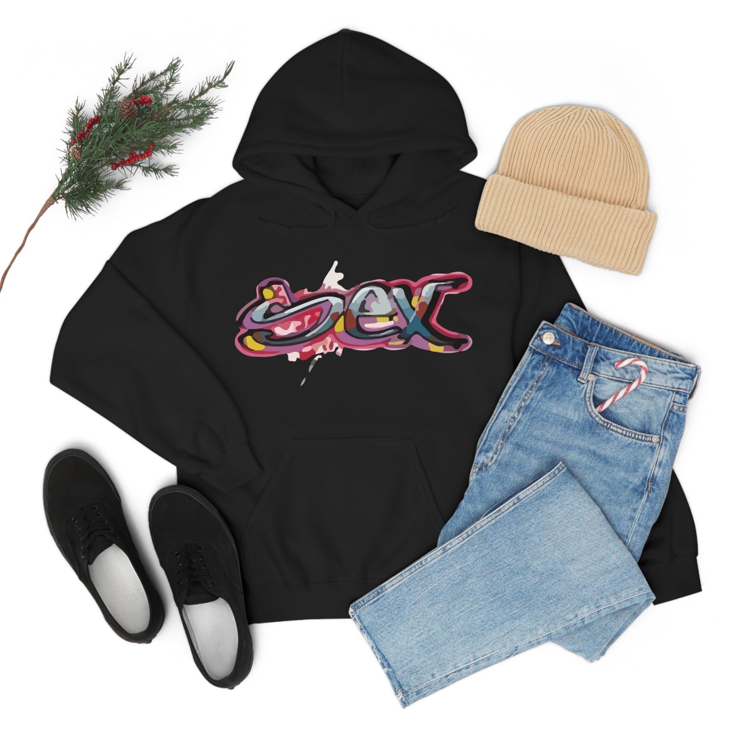 Sex colorful graffiti Hoodie