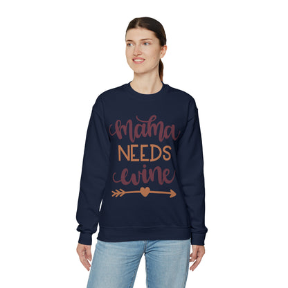 Mama_needs_wine Crewneck Sweatshirt