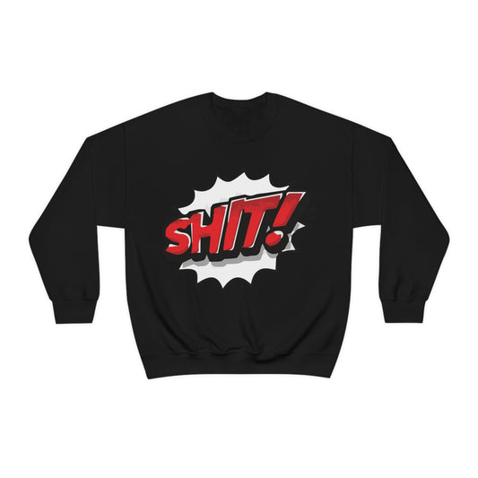 Shit! colorful graphic Crewneck Sweatshirt