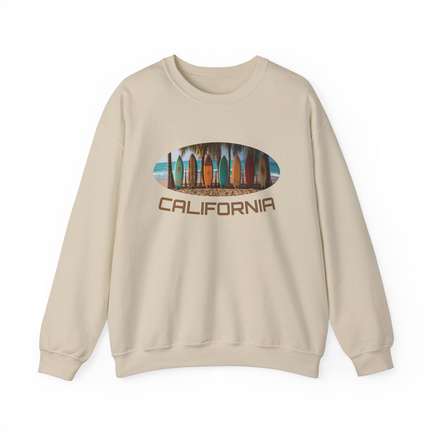 California beautiful surfer beach Crewneck Sweatshirt