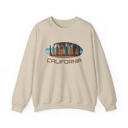 California beautiful surfer beach Crewneck Sweatshirt