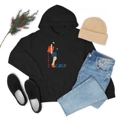 Fashion girl with a bag Hoodie