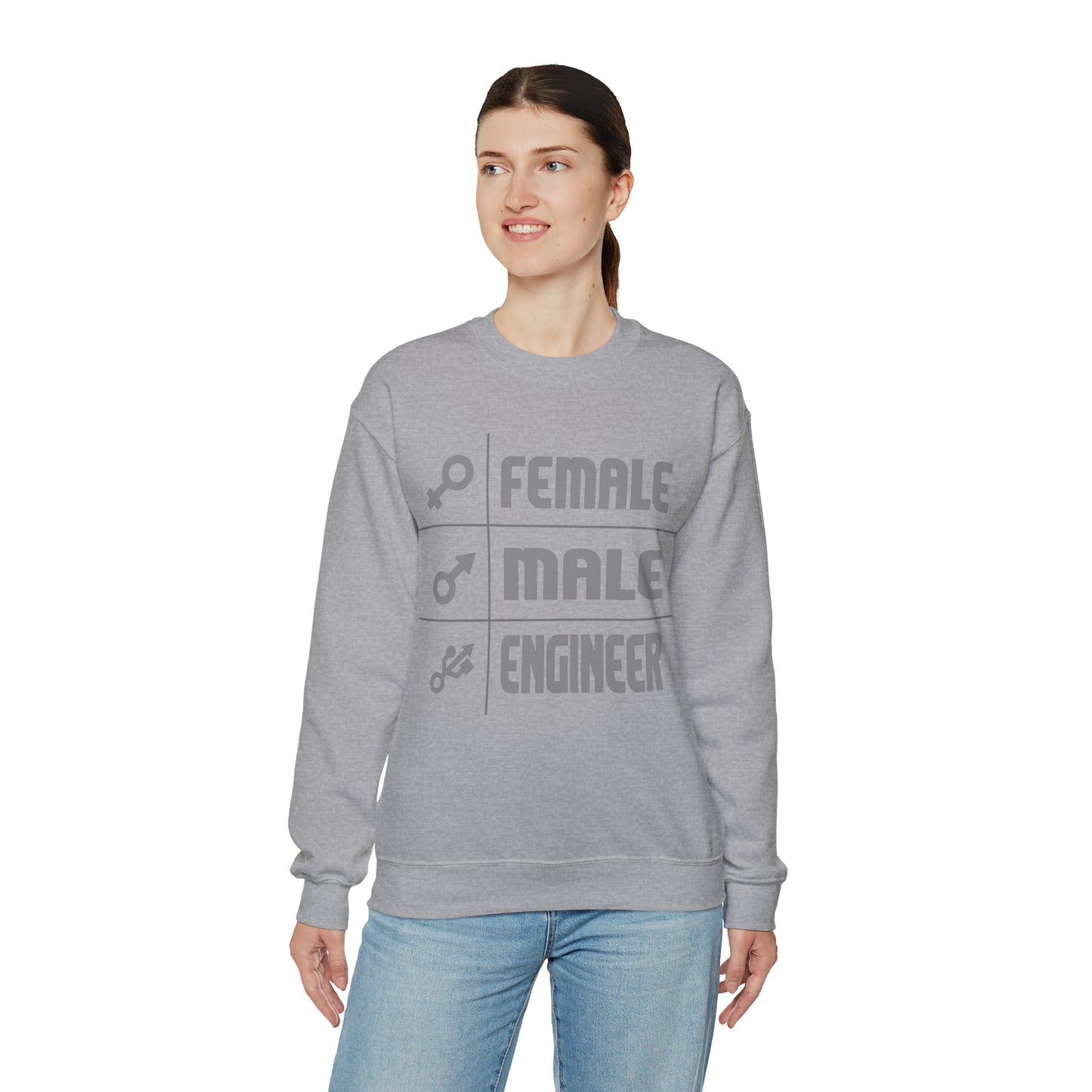 Female - male- engineer Crewneck Sweatshirt