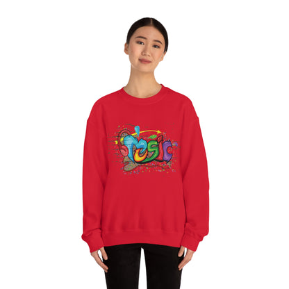 Music colorful graffiti Crewneck Sweatshirt