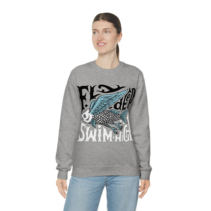 Fly deep swim high Crewneck Sweatshirt