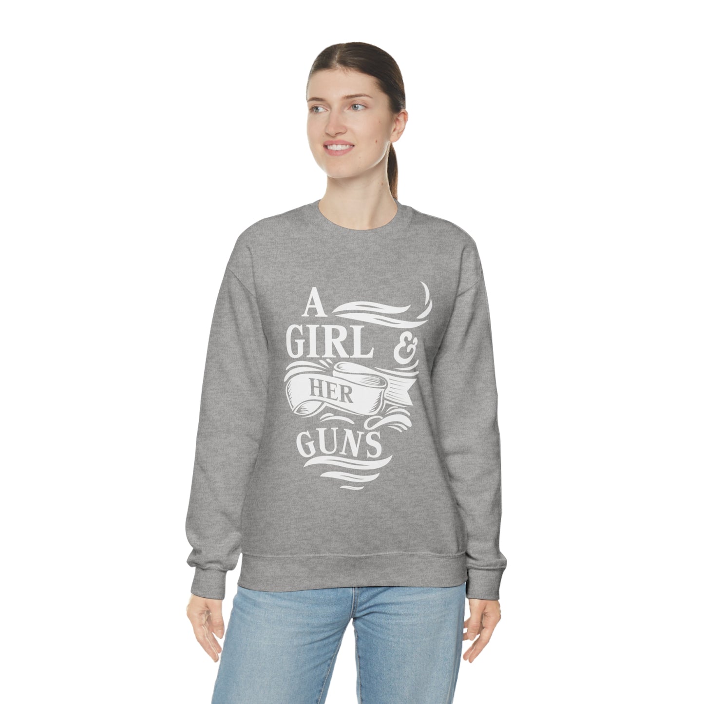 A Girl and Her Guns Crewneck Sweatshirt