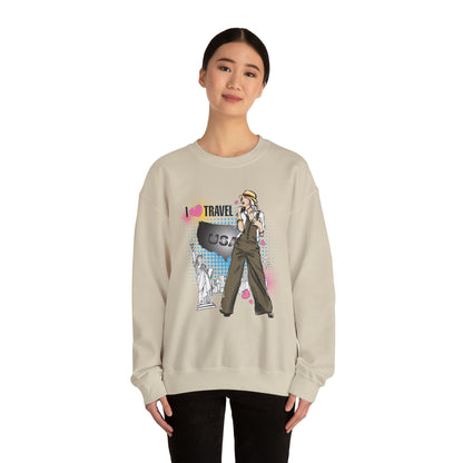 I love to travel Crewneck Sweatshirt