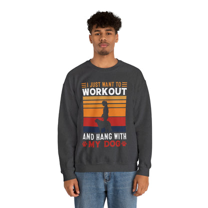 Workout with my dog Vintage Crewneck Sweatshirt